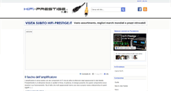 Desktop Screenshot of blog.hifiprestige.it